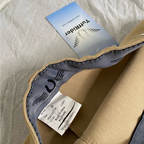 NWT TuffRider Front Zip Knee Patch Breeches Tan Sz 26 Ribb Equestrian Pants - Picture 9 of 10